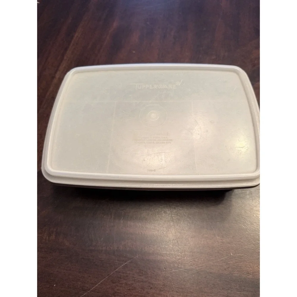Vintage Tupperware Tuppercraft Stow-N-Go 767 Brown 3 piece change money Divided